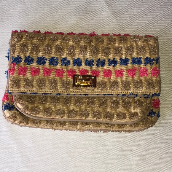Deux Lux Handbags - EUC Deux Lux Raffia Bag